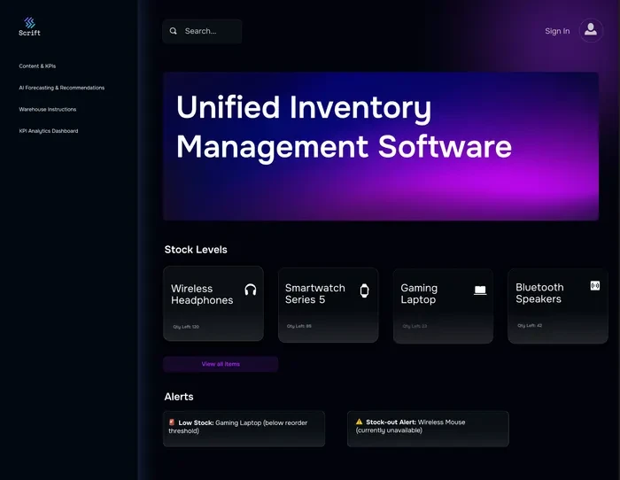 Unified Inventory Management System screenshot 1